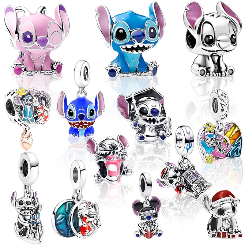 Miniso Lilo & Stitch Charm Bead Component Bead Components Compatible With Authentic Original Snake Copper Metal Bracelet High Quality Fine Jewelry