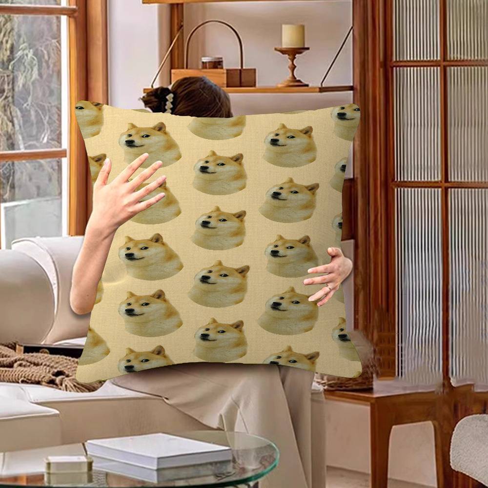 Abstract Shiba Inu Print Cushion Cover Car Throw Pillow Case For Sofa Car Christmas Gift 40X40Cm 45X45Cm