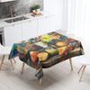 Food Illustration Tablecloth Oil-proof Tablecloth Waterproof Picnic Fabric Nordic Home Decoration