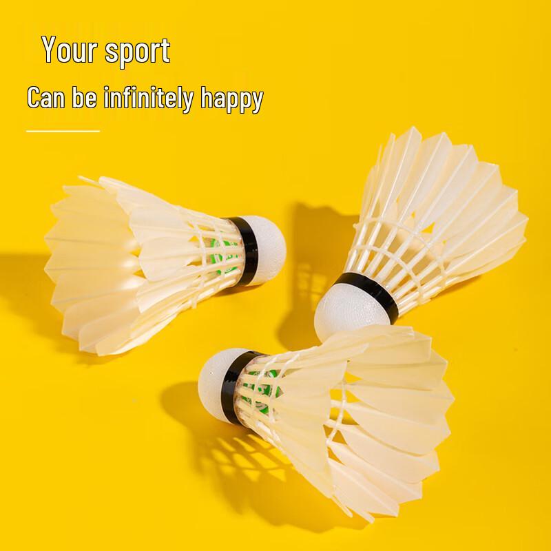 Deli F2207 Goose Feather Badminton Shuttlecocks (12-Pack)