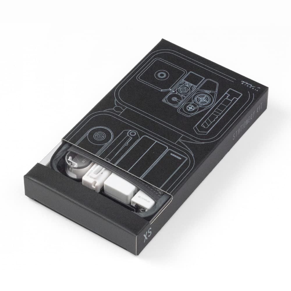 Midori Stationery Set XS Stationery Kit Black x Midori 70th Anniversary Limited 35458006 (8-piece set) White, Edition,