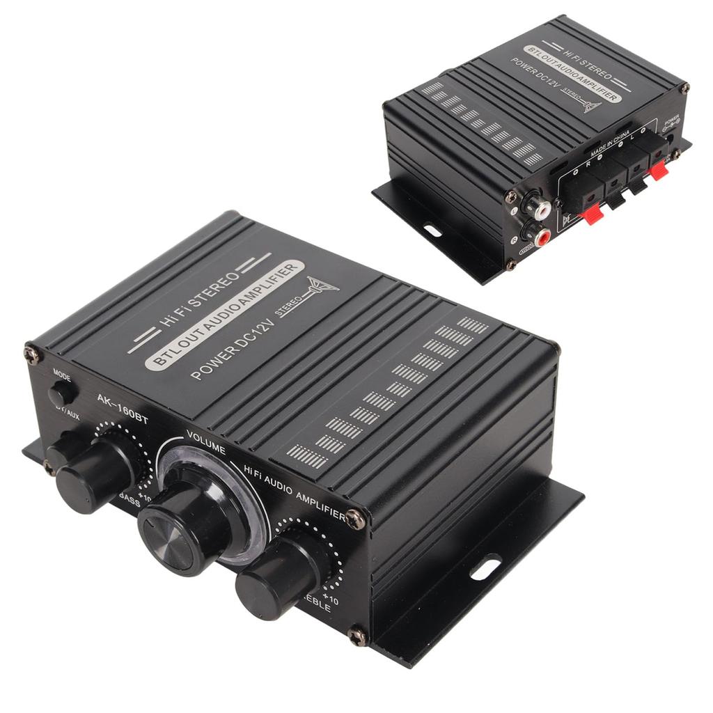 ASHATA AK160BT Bluetooth Stereo Audio Amplifier 20W x 2 Digital Audio Amplifier for Home and Car Radio with Bass and Treble ASHATAOPSTKX4UG8 5.0