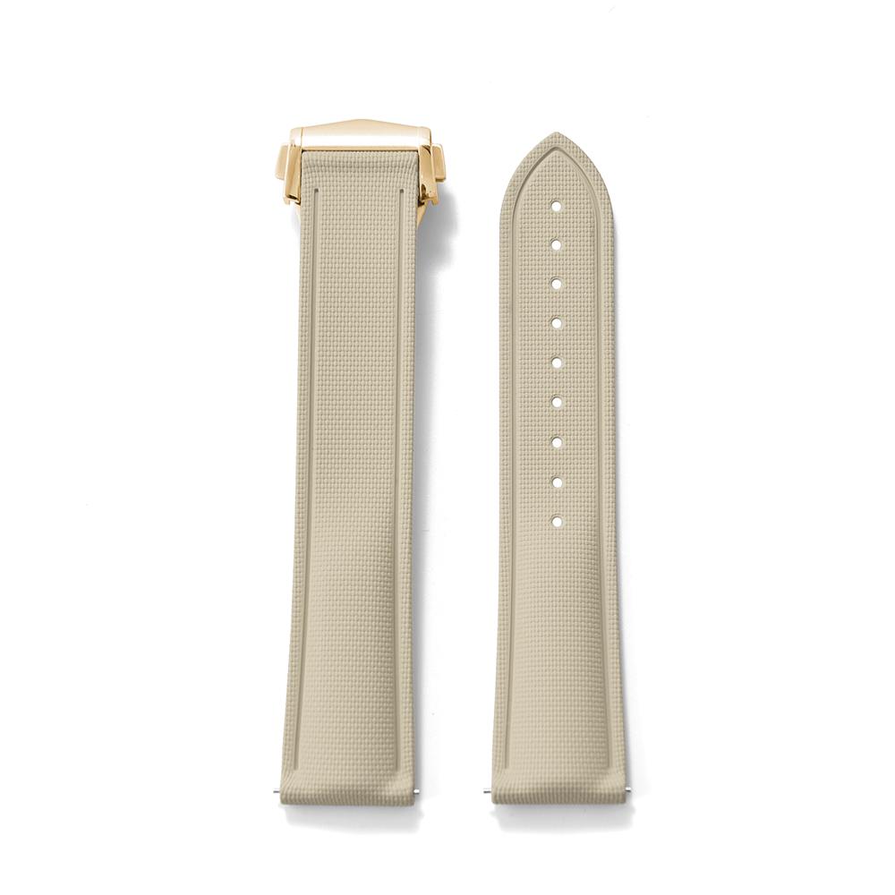 Premium Grade Soft FKM Rubber Watch Strap 20mm 21mm 22mm Perfect Fit Flat End Universal Quick Release Watch Strap