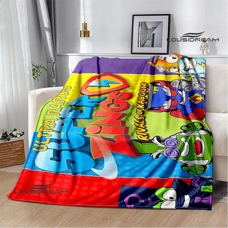 3D Cute Cartoon Super Zings Blankets Picnic Blanket Warm Flannel Blankets Soft and Comfortable Blanket Bed Linings Birthday Gift