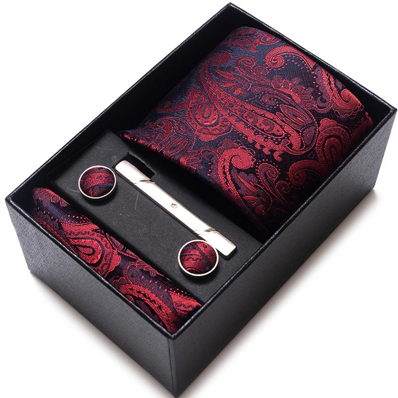 Men's Formal Business Jacquard Tie Gift Box Set