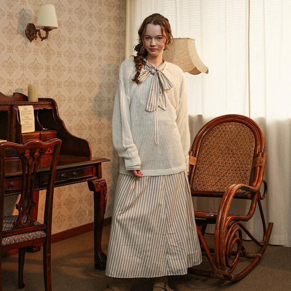 Deondeulob Dd_Ribbon Soft Knit Top_Ivory