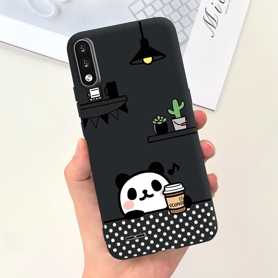 For LG K22 2020 Phone Case Back Cover Stylish Pattern Soft Liquid Silicone TPU Coque Fundas LGK22 K 22 Panda Housing