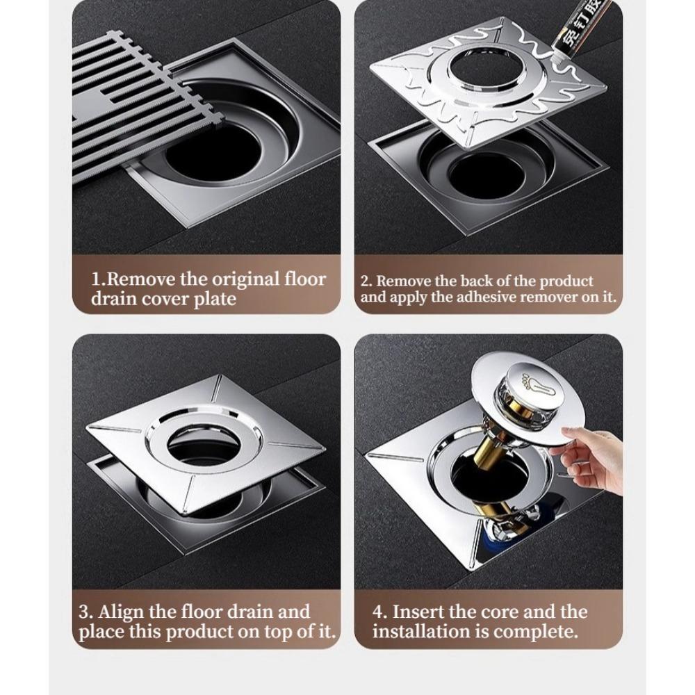 1PC bathroom floor drain bouncing core sealing cover sewer artifact universal press foot type