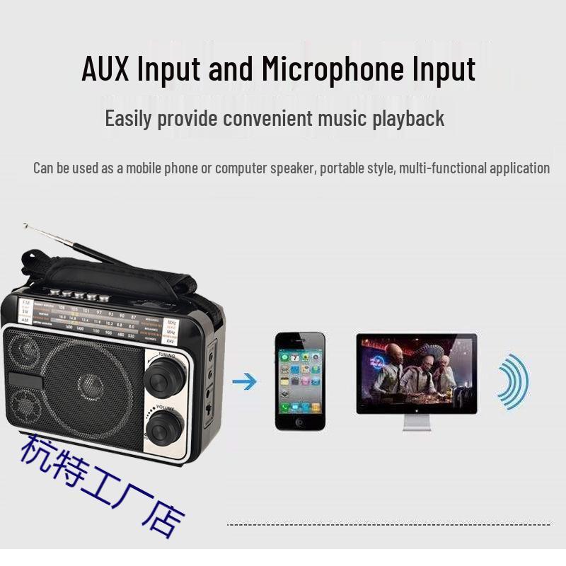 All-Wave Multi-Function Portable Radio with Card Slot and MP3 for Seniors - New Model