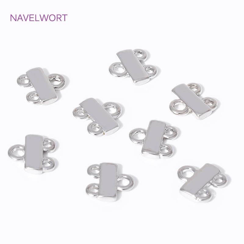 18K Gold Plated 2/3 Strand Ends Connectors,Layer Clasps,Pendant Bails Connector For Jewelry Making DIY Jewelry Making Findings
