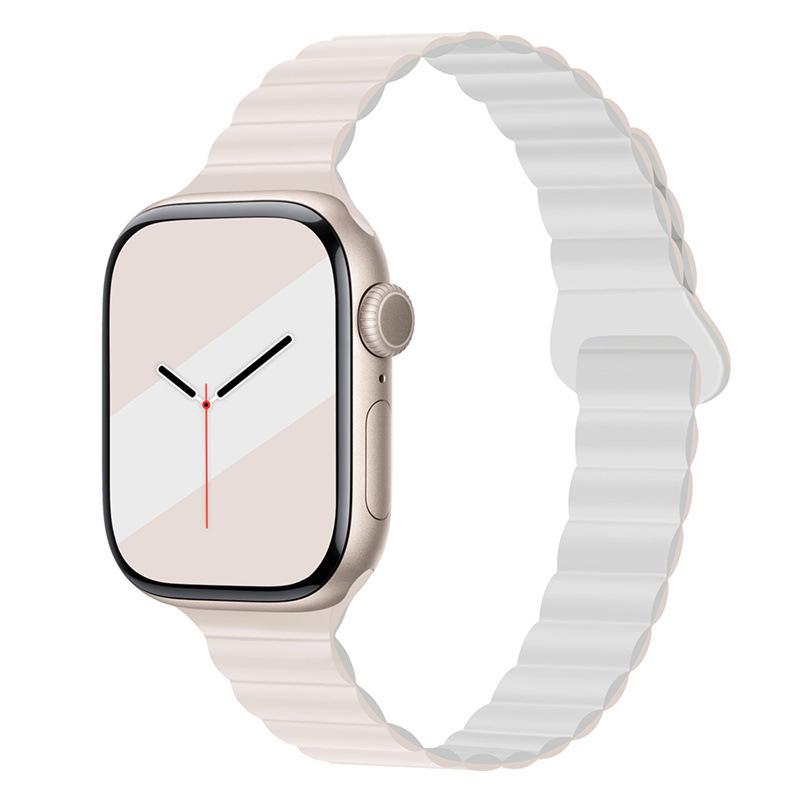 Suitable For Apple Watch Applewatch10 Compact Silicone Magnetic Strap Iwatch9876 Generation Se Fine