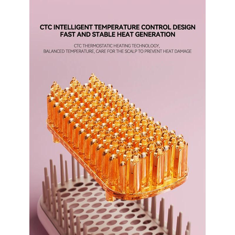 Electric Hot Comb Multifunctional Straight Hair Straightener Comb Negative Ion Anti-Scalding Styling Tool Straightening Brush