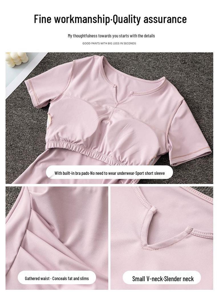 Dámská letní 2025 rychleschnoucí sada sportovního oblečení na badminton a tenis s plisovanou sukní