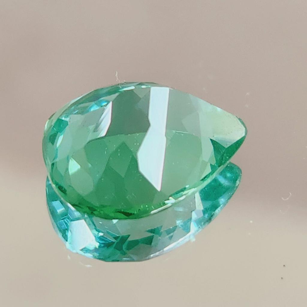 Natural Flawless Green Parti Sapphire Loose Pear Shape Gemstone 13x11 MM
