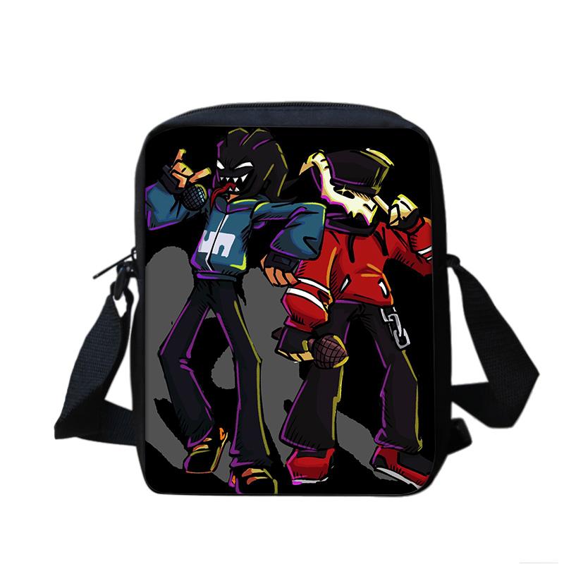 Friday Night Funkin Multifunctional Cartoon Large Capacity Shoulder Bag, the Perfect Gift for Boys and Girls On School Birthdays