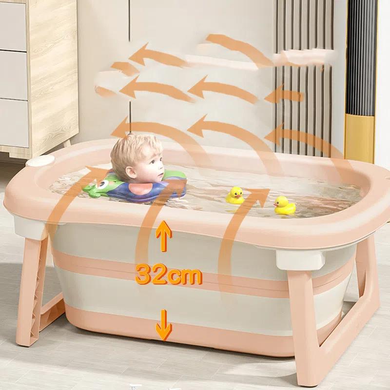 Foldable Baby Bathtub for Newborns & Toddlers – Space-Saving Bath Tub with Easy Storage Lightweight & Portable Design
