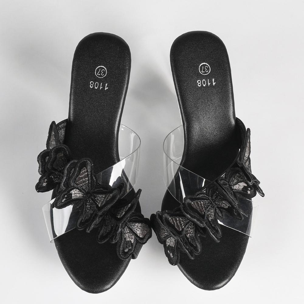 10.5CM Transparent Special Wedge Slippers, Crystal Platform Open Toe Slides, Sexy Nightclub Shoes LFD-1108WG-H44
