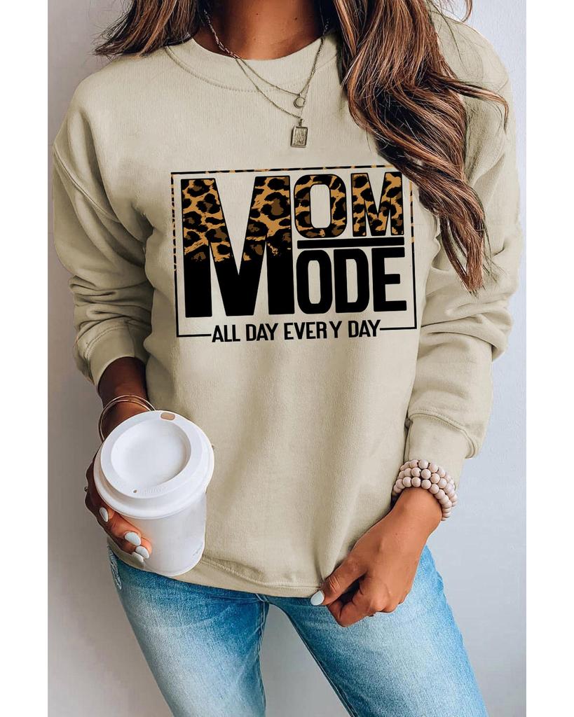 Azura Exchange Leopard Print Long Sleeve Sweatshirt
