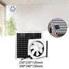 Solar Powered Fan Kit Wall Mount Ventilation