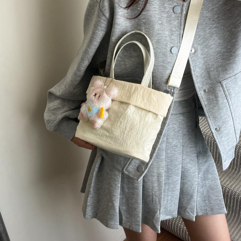 Canvas bag women's large-capacity new summer messenger bag casual high-end versatile portable bucket bag