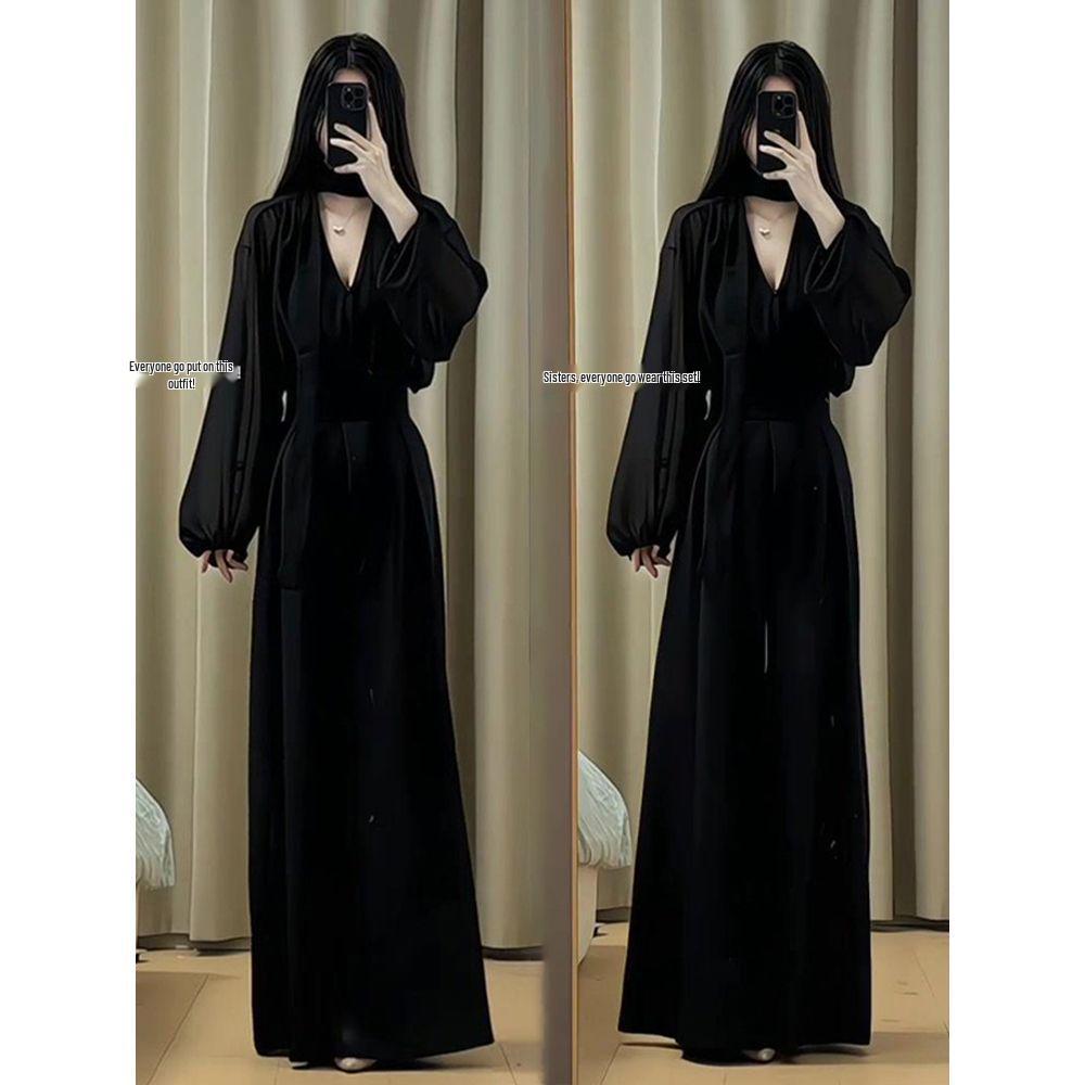 Korean Style Spring 2026 Patchwork Wide-Leg Pants Set: High-Quality Commuter Fashion
