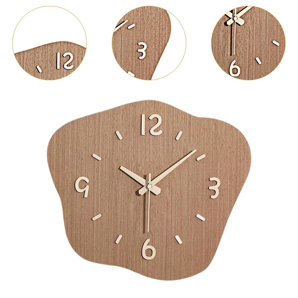 Wall Clock Irregular Clock Hanging Ornament Wall Decor for Dining Room Apartment
