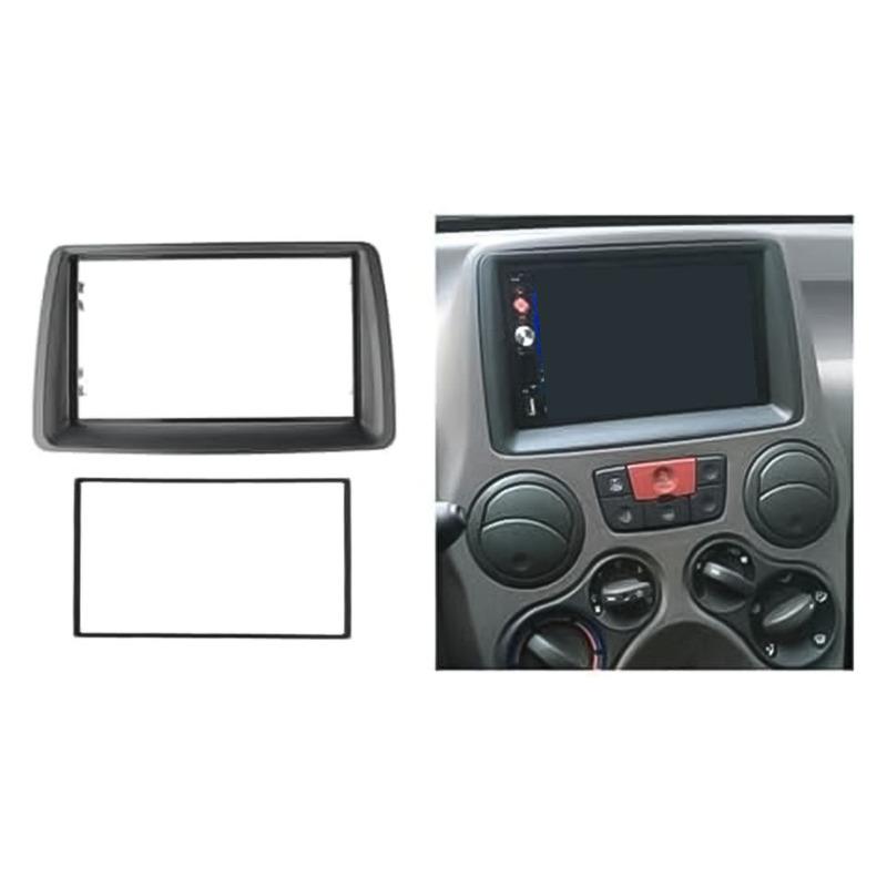 2 Din For Fiat Panda 169 2003-2012 Radio DVD Stereo CD Panel Dash Mount Trim Kit Bezel Frame Installation Trim