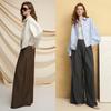 ELLE Women's French Relaxed High-Waist Wide-Leg Trousers