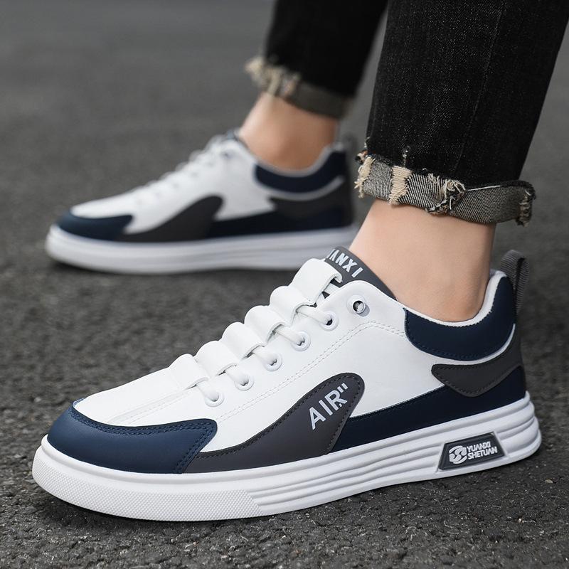 Men's shoes spring and autumn breathable shoes new versatile sports and leisure flat white board shoes men's work trendy shoes