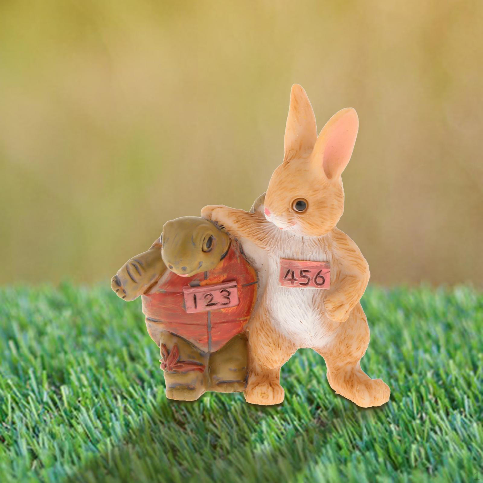 

Скульптура животного для сада и домашнего декора Race Turtle Rabbit