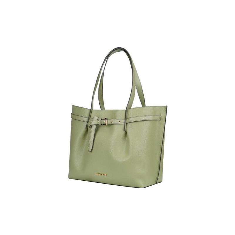 Michael Kors Shoulder Bag Emilia Solid Color Commuting Dating Simple Versatile Large Capacity Cow Leather Tote Tote Shopping Handbag Women's Green
