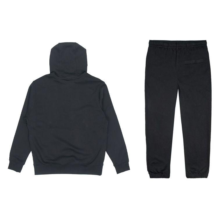 Nike Ensemble de Sport à Capuche et Pantalon de Jogging Couleur Unie Homme Vêtement Actif Noir BV2655-010+BV2738-010
