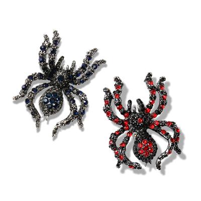Örümcek Broş Rhinestone Böcek Takım Elbise Yaka İğnesi İğne Rozeti Takı Hediye
