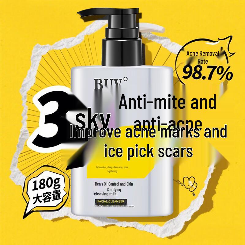 BUV Men s Acne & Oil Control Facial Cleanser 180g