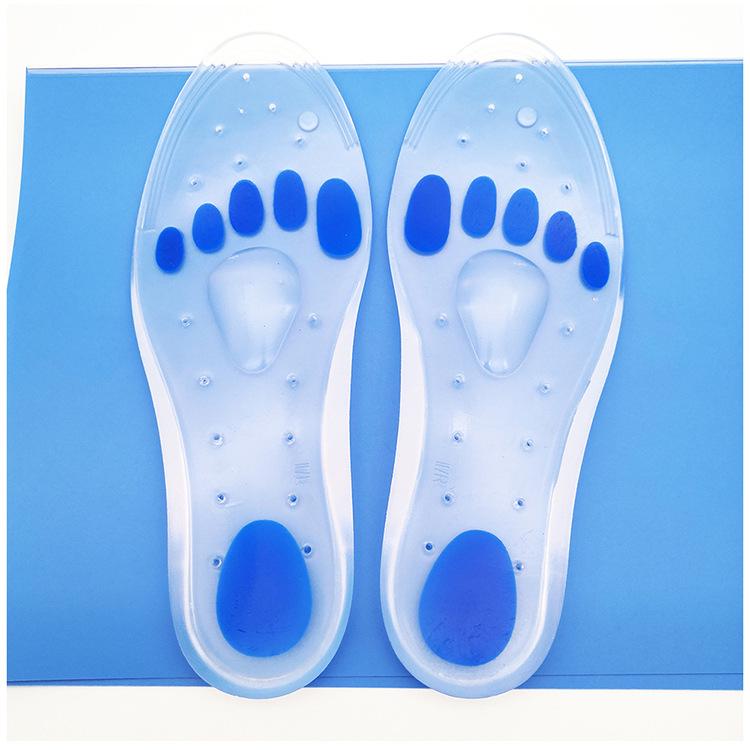 Silicone Shock Absorption Gel Insoles: Thickened Arch Support, Heel Pain Relief, Full Foot Massage Pad