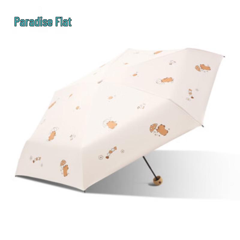 Paradise Umbrella Compact 5-Fold UV Sun & Rain Umbrella