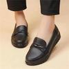 Spring Autumn Women's Shoes Soft Leather Women Loafer Low Top Round Head Casual Shoes Solid Color Versatile Women's Shoes