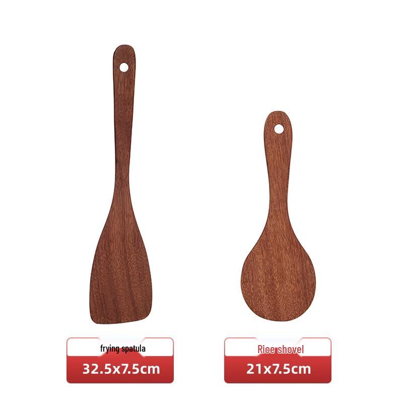 Zhuchuang Jingpin Non-slip Long Handle Wooden Spatula Set