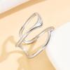 Women's Stainless Steel Open Band Ring - Minimalist, Stackable, Cold Style Jewelry
