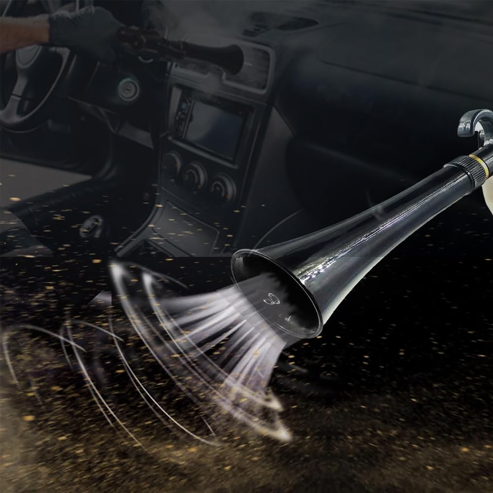 Air Blow Gun with Brass Adjustable Air Flow Nozzle,Cleaning Gun Quickly Blasts Dirt and Dust from Surface Works with Air Compressor(Upgrade Aluminium