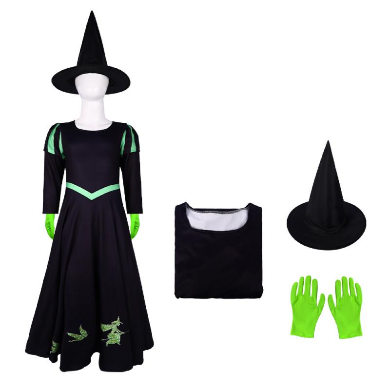 Costume da Cosplay di Halloween Malvagio Per Personaggi Magici In Morbido Tessuto di Poliestere