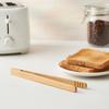I-MART Toast Tongs Bamboo 7 Inch Set of 2 Wooden Tongs for Toaster Small Cooking Tongs Heat Resistant Natural Kitchen Utensils for Toast Bacon