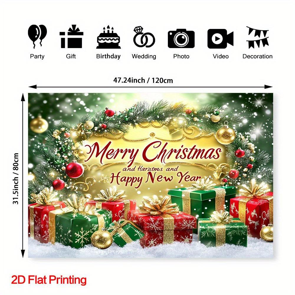 1Pcs Festive Christmas Gifts Scene Pattern Decoration Background Xmas Backdrop Decorations For Photo Studio Photo Booth Party