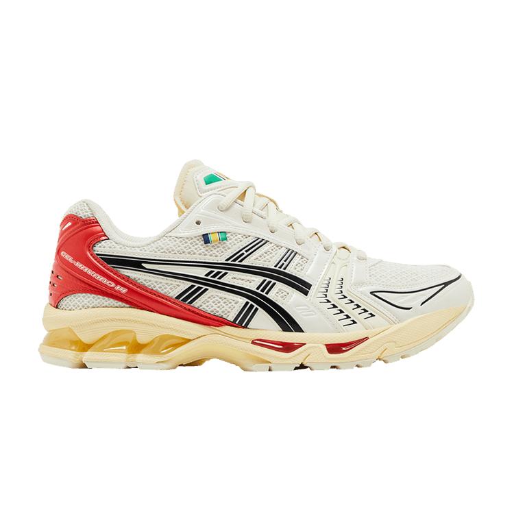 Instytut Ayrtona Senny x ASICS Gel Kayano 14 McLaren Sneakersy Unisex Kremowy Brzozowy Ognisto-Czerwony 1203A766-200