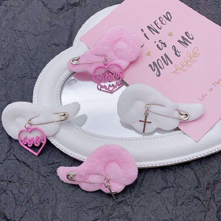 Delicate Hair Accessory with Soft Angel Wing Fashionable Hair Clips Ornament