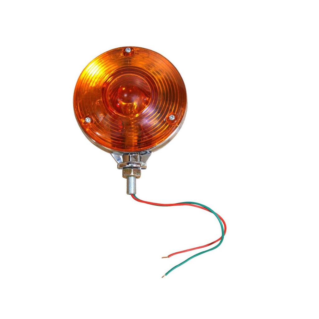 2Pcs 24V Bulbs 4" Round Double Face  Pedestal Lights, Dual Face Truck Trailer Lights RV Fender Stop Turn Tail and Parking Light