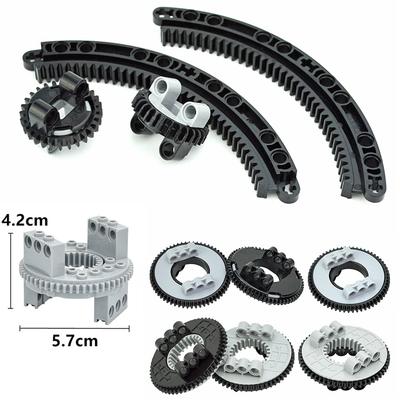 Bausteine Zahnräder Technische Drehtellerteile Drehende Platte MOC Kompatibel Mit 18938 18939 48452 50163 Kinderspielzeug