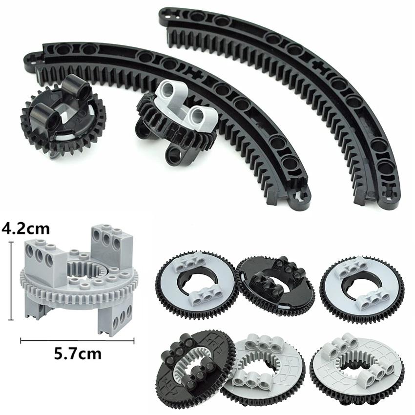 Building Blocks Gears Technical Turntable Parts Rotating Plate MOC Compatible With 18938 18939 48452 50163 Kids Toys
