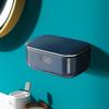 Wall-Mounted Drainable Soap Dish with Lid - No-Punching Bathroom Storage Rack for Home or Travel