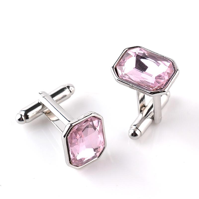 Stylish Geometric Rhinestone Cufflinks Studs for Men's Shirts